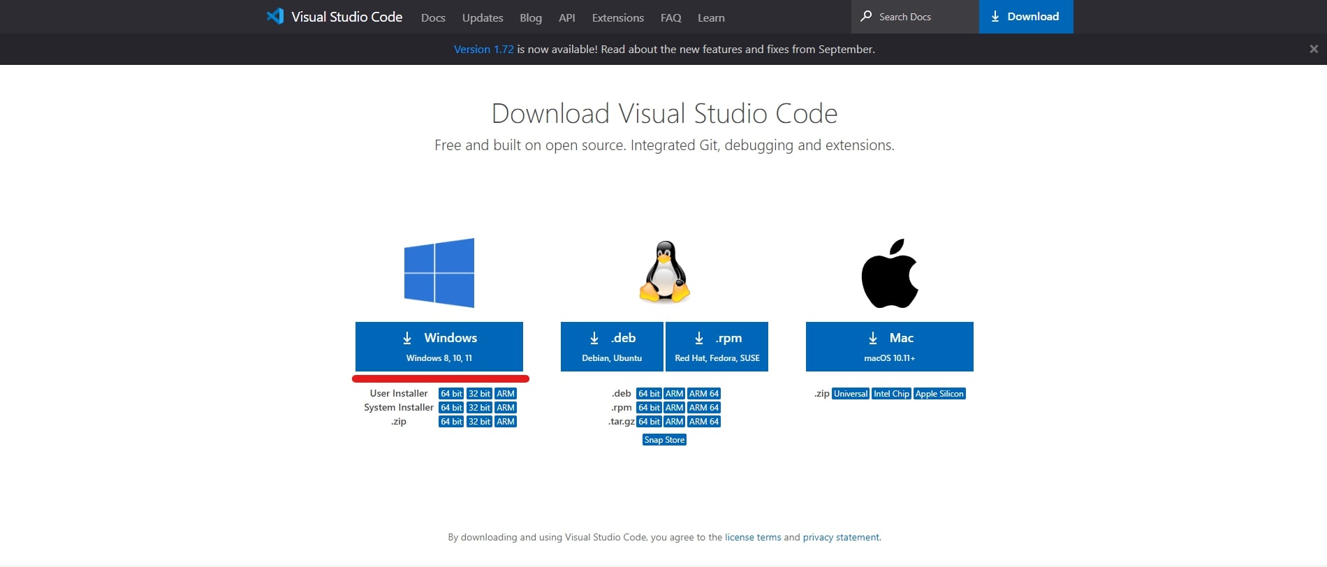 VisualStudioCodeインストール